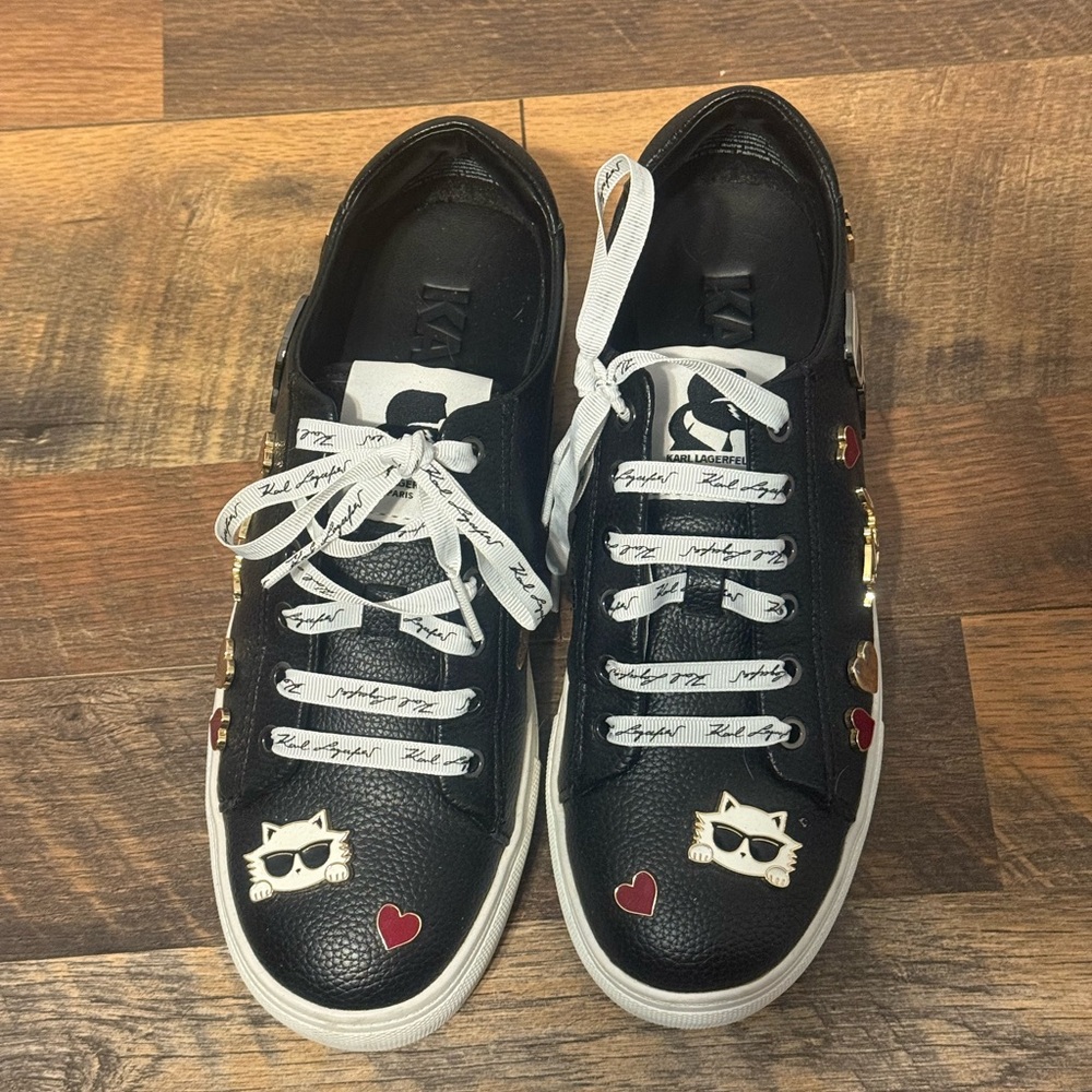 Karl Lagerfeld Black and White Sneakers